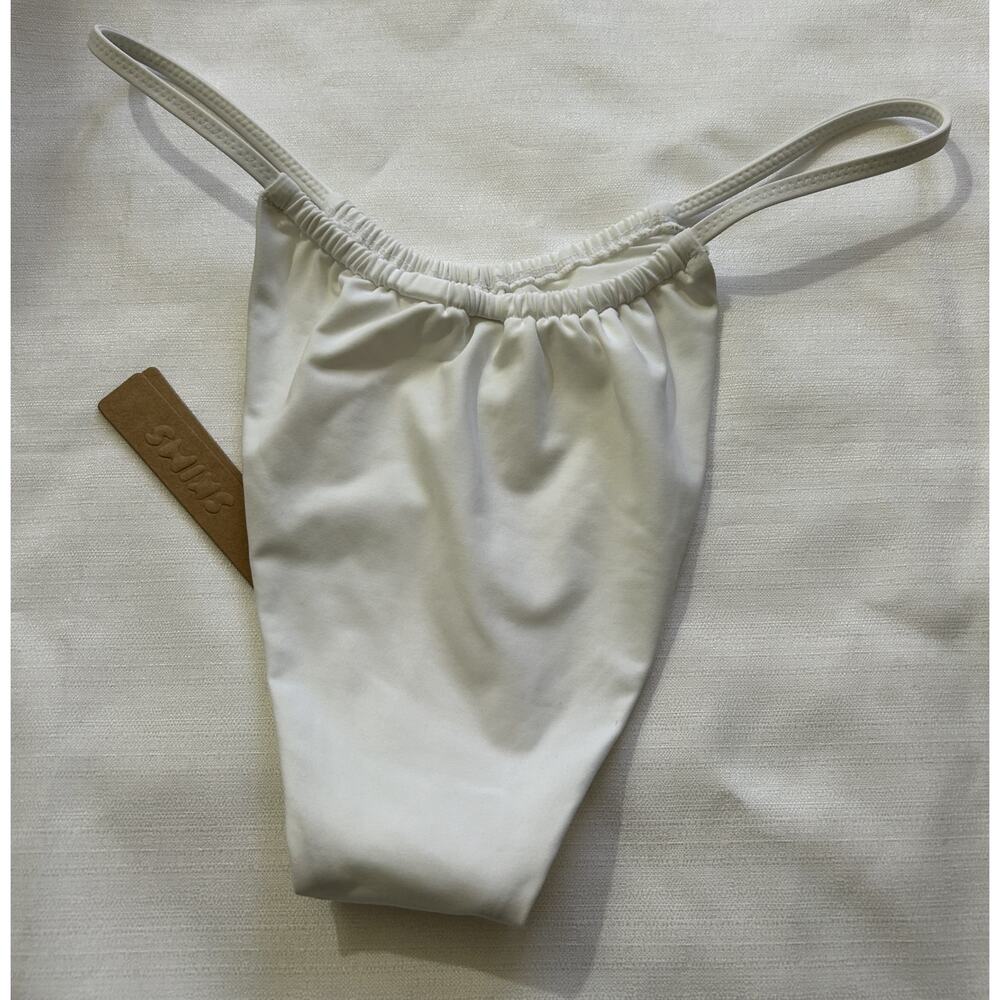 Skims NWT Recycled Swim String Bikini Bottom Snow Size Medium - Picture 2 of 4